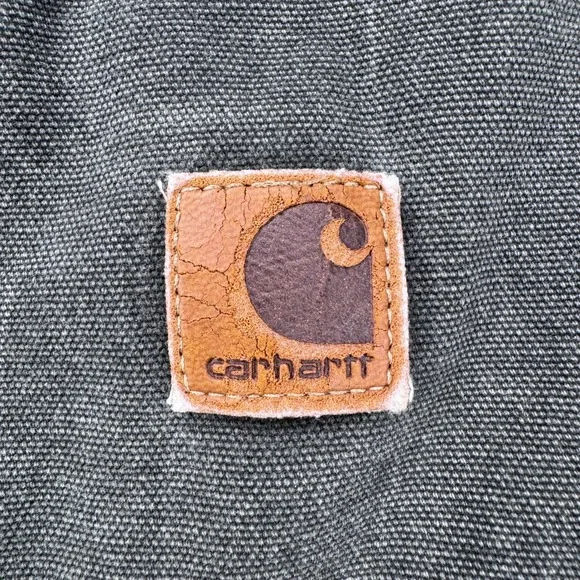 Vintage Carhartt Sherpa Lined Vest Mens XL Moss Green Canvas Workwear USA Made - Picture 4 of 13